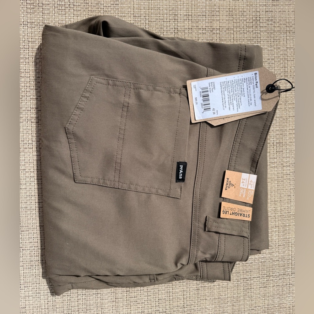 Prana Men's Straight-Leg Brion Pant in Slate Green